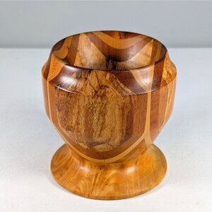 Vintage wooden candle holder centrepiece by Petes Wood Crafts, Handmade Peter